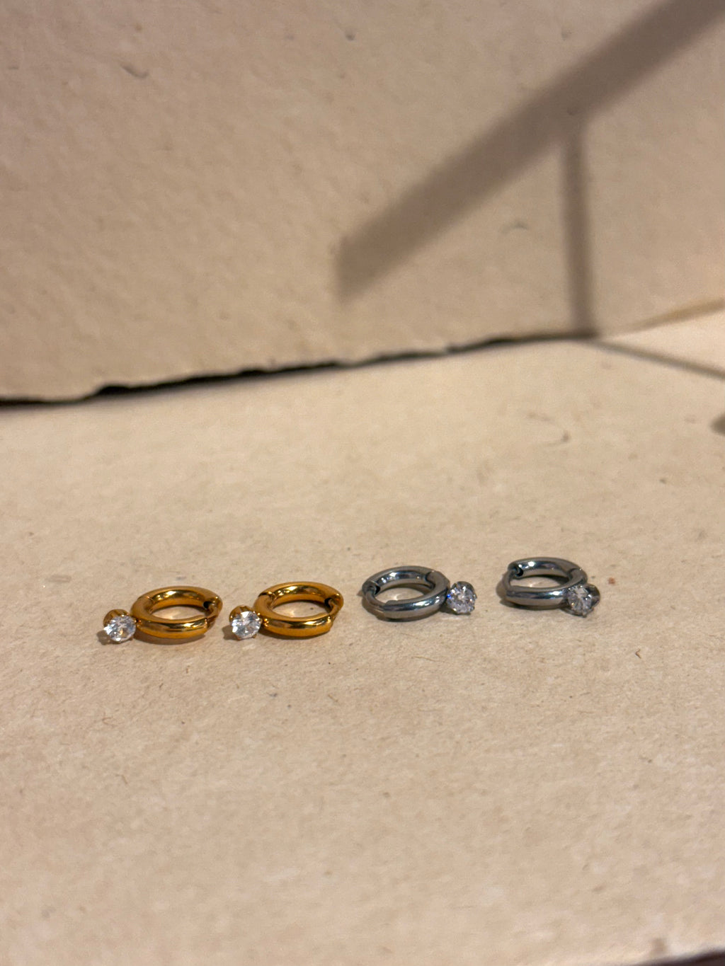 Mini Huggies surgical steel earrings