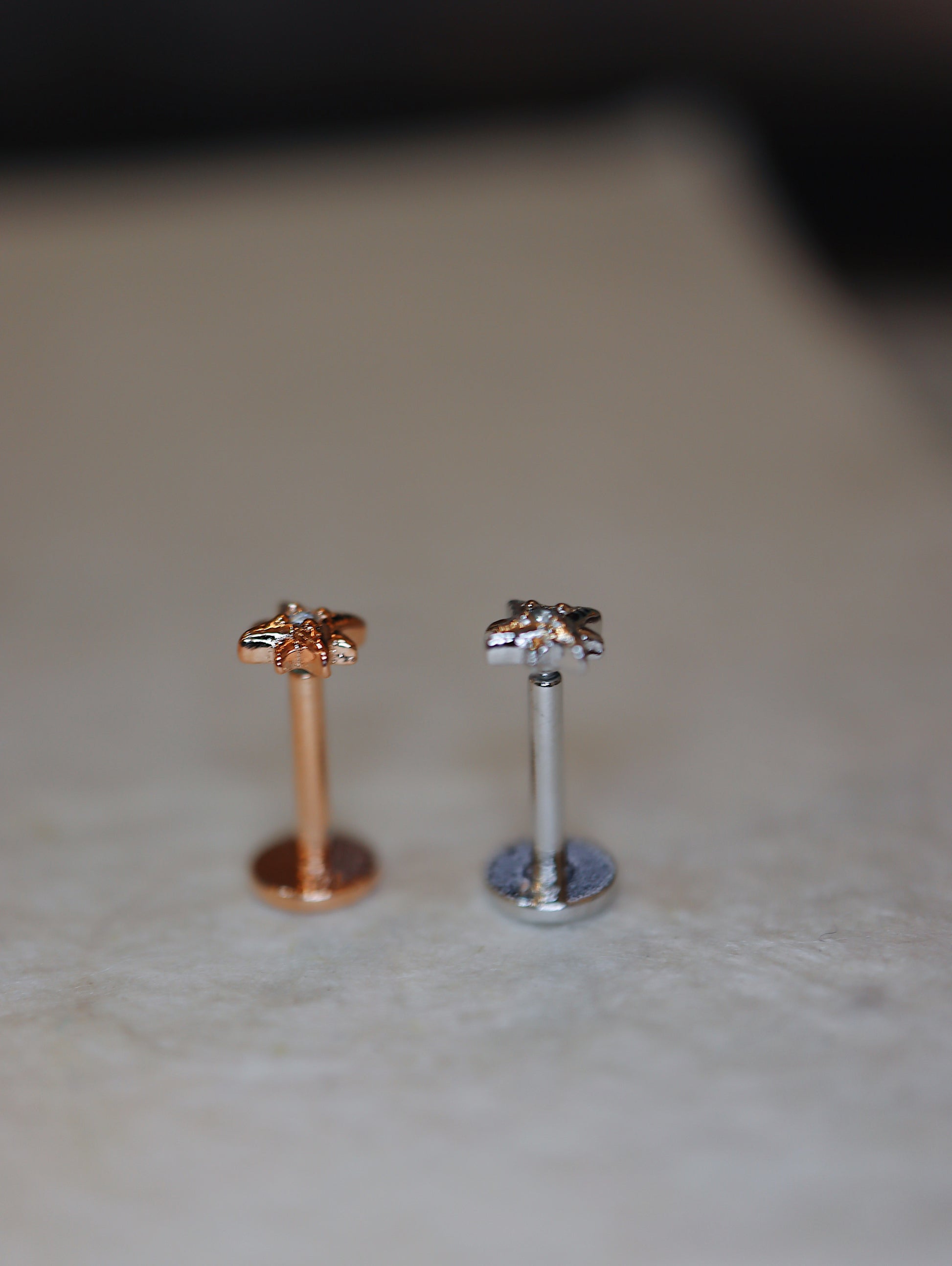 Sparkle cz flat back silver925 earring