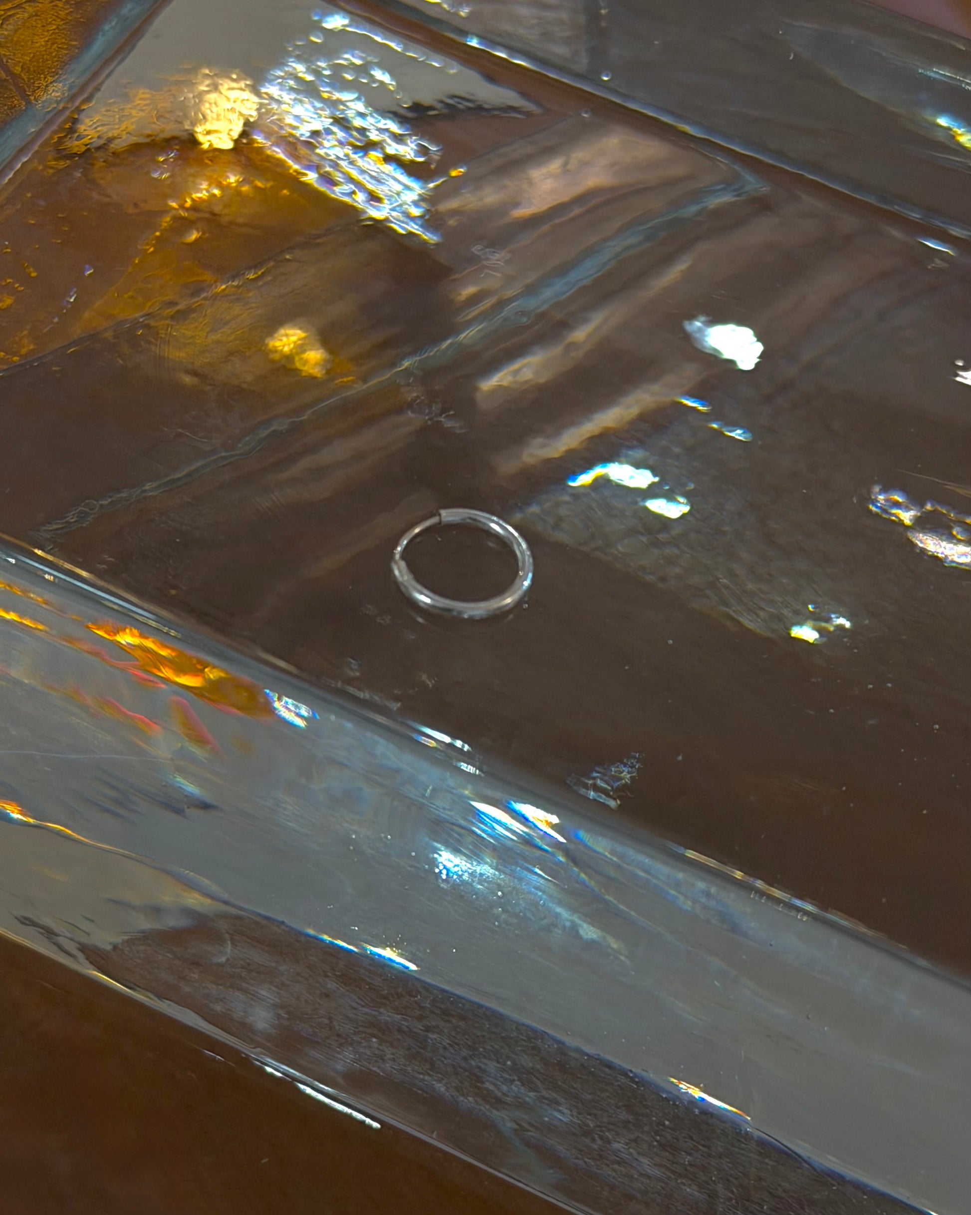 Twist lock hoop 925 earring