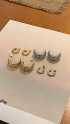 Stainless Steel Onda C-Hoops earrings