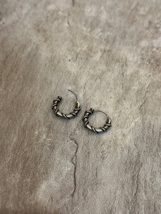 Surgical steel unisex hinged hoop earrings