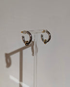 Mix tone stainless steel earrings