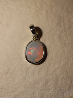 Natural Ethiopian Welo Opal Pendant in 925 Sterling Silver