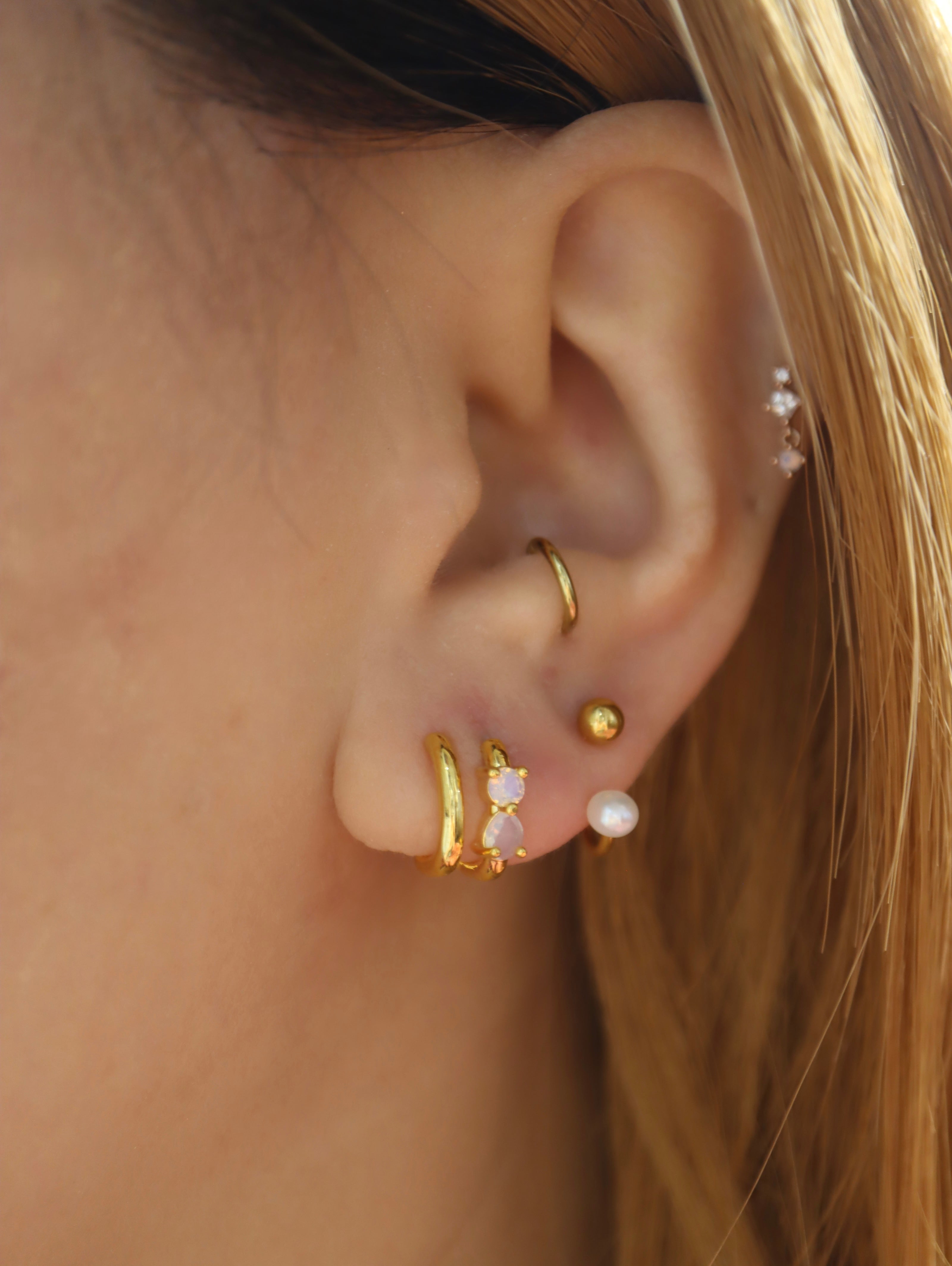 Double wrap cz earrings