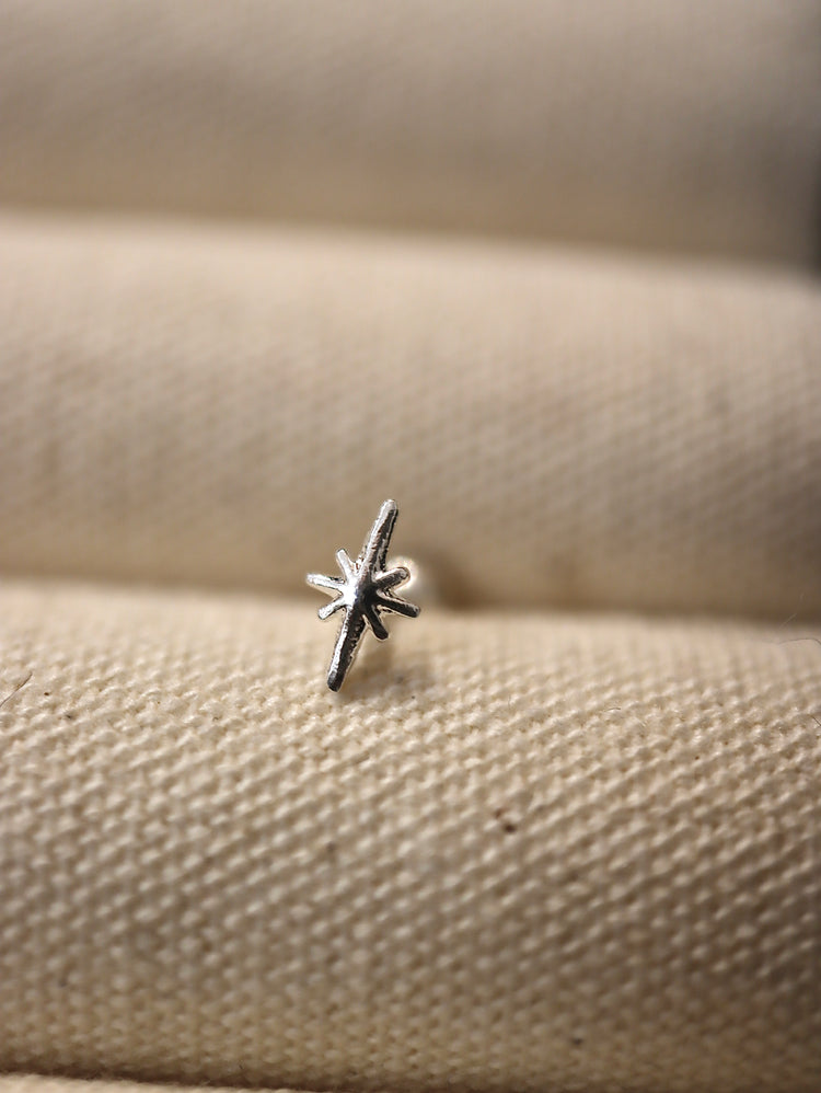 Star Sparkle 925 piercing stud