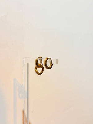 Interlock stainless steel earrings
