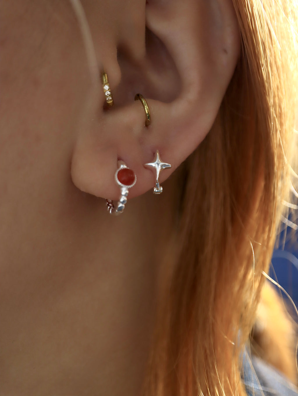 925 silver hoop earrings