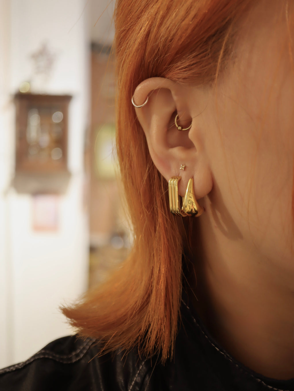 Molten Stainless Steel Earrings