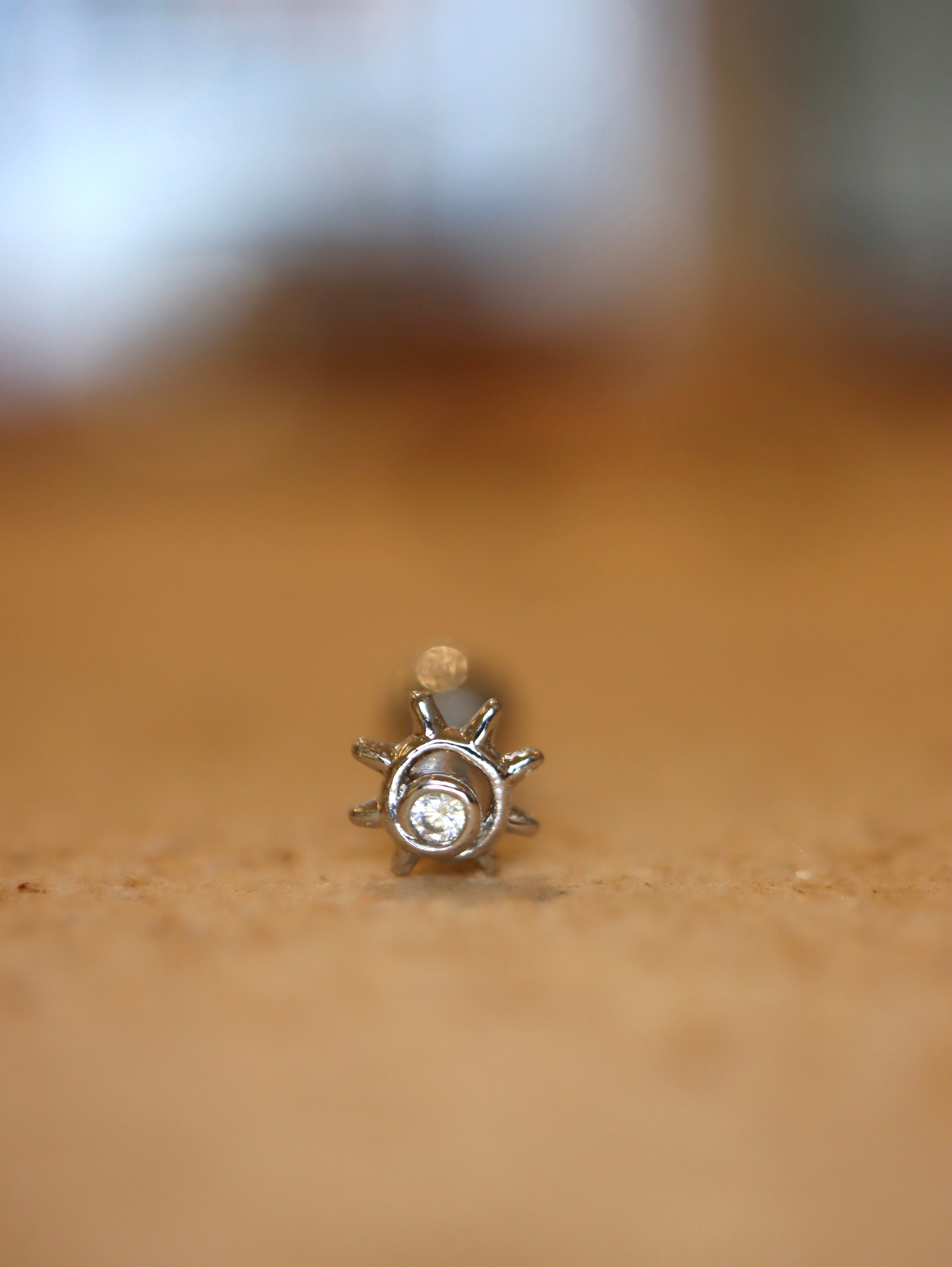 Mini sun ☀️ surgical steel stud piercing earring