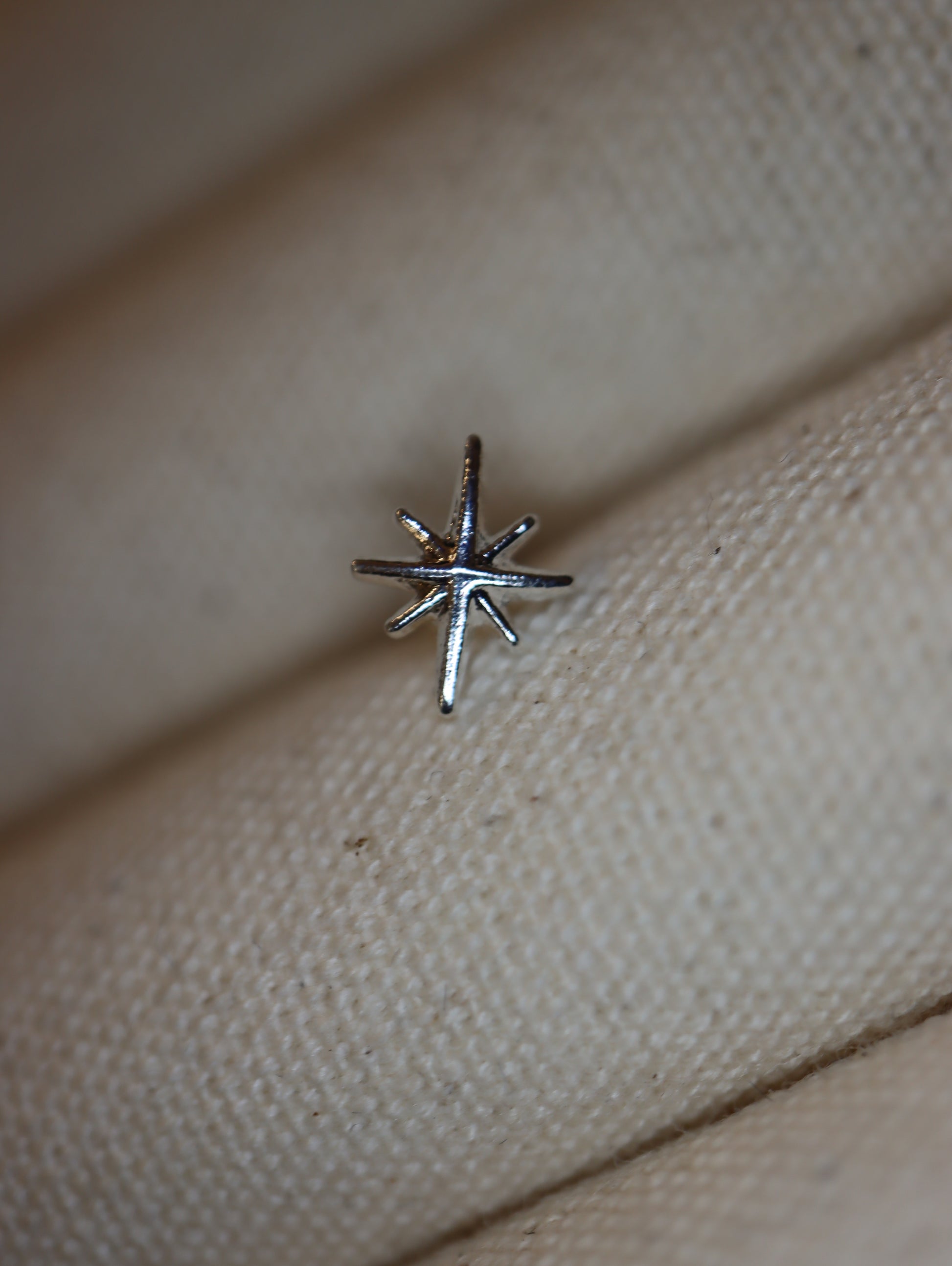 Sparkle star 925 silver piercing stud