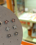 Floral stainless steel earrings