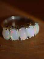 Adularia Ethiopian Opal Band Silver 925 Ring
