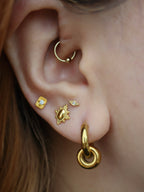 Beaded Starburst Stud 925 silver Earrings