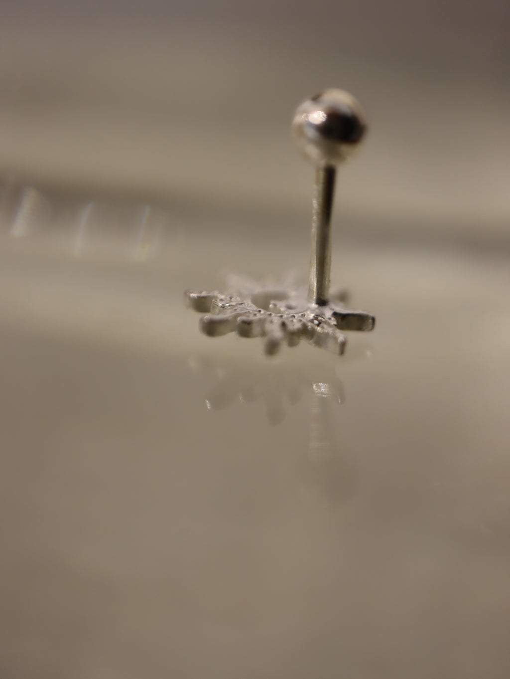 Rising sun 925 silver earrings piercing (1pc)