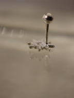 Rising sun 925 silver earrings piercing (1pc)