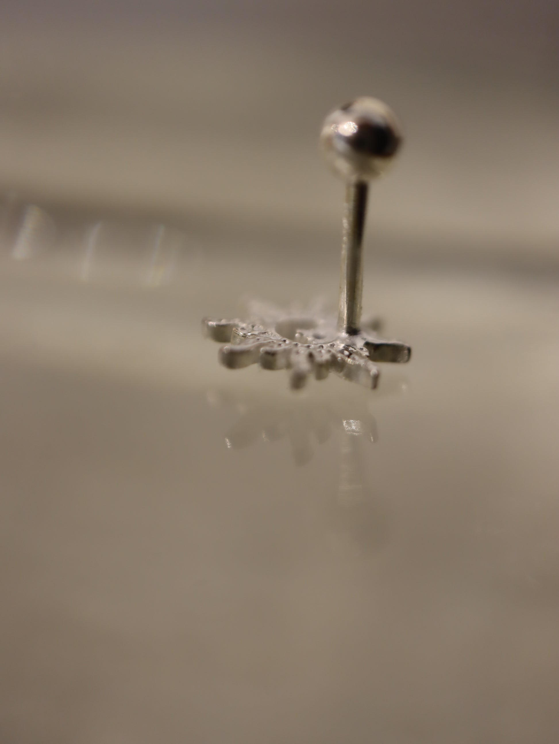 Rising sun 925 silver earrings piercing (1pc)