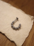 Bead hoop surgical steel flat back piercing (1pc)