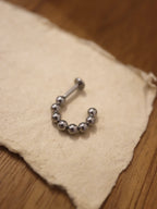 Bead hoop surgical steel flat back piercing (1pc)