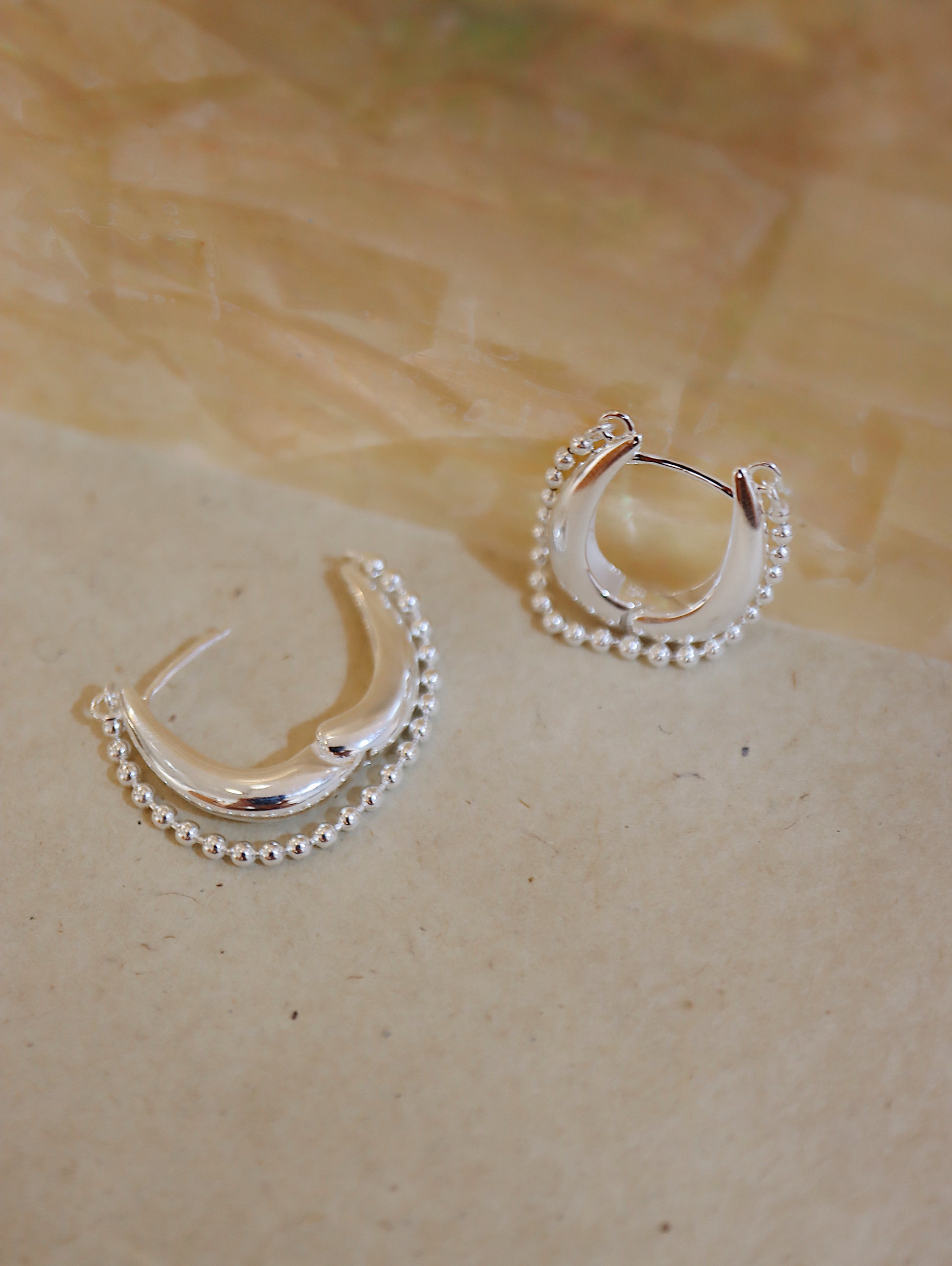 925 silver Aether Hoop Bead Earrings