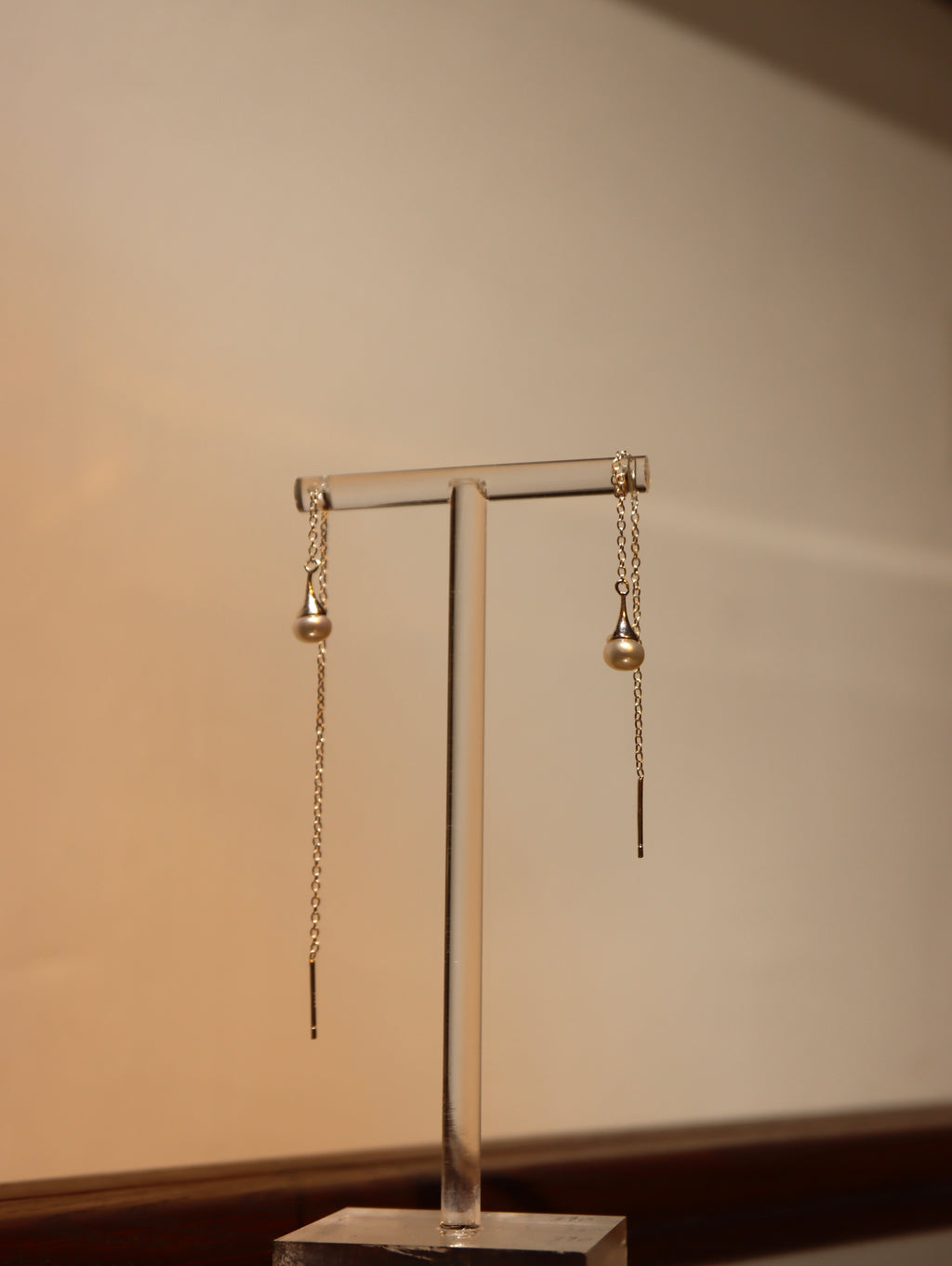 Long drop 925 silver earrings