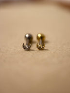 Mini crescent 🌙 surgical steel stud piercing earring