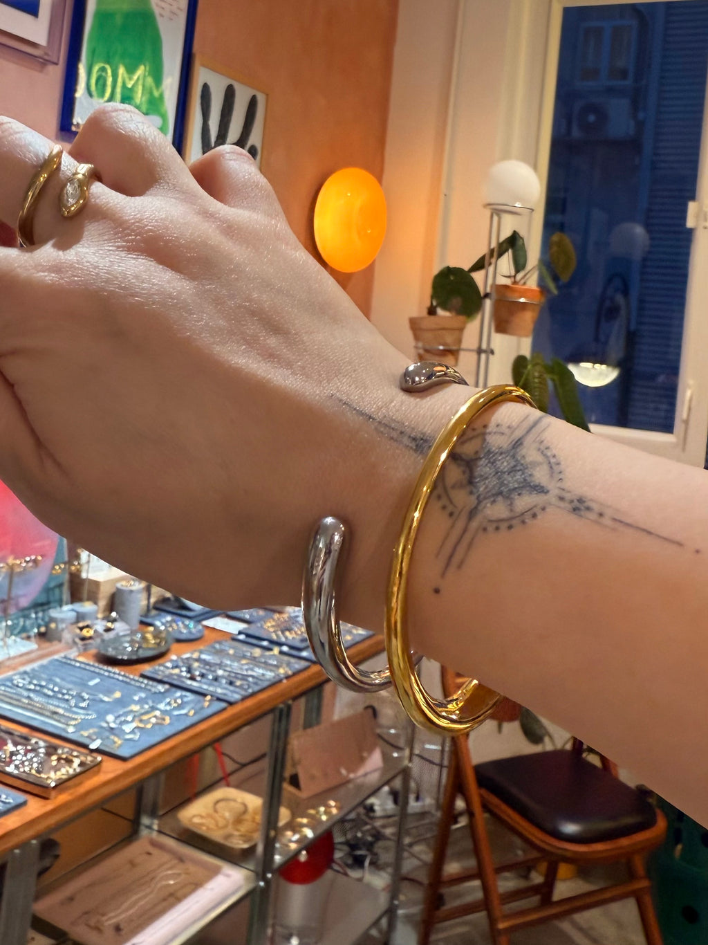 Open size stainless steel bangle