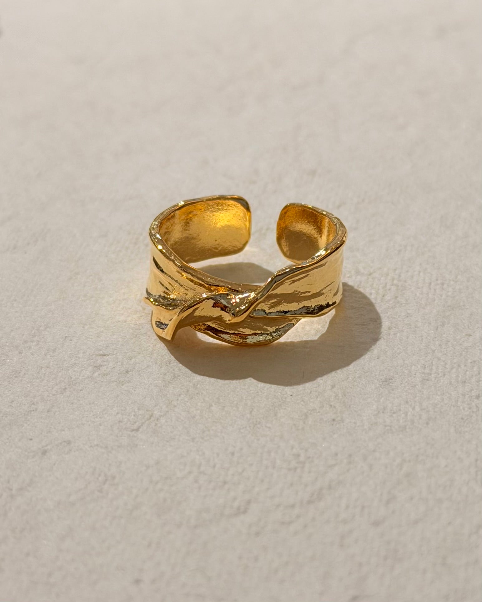 Melted Knot Brass Ring