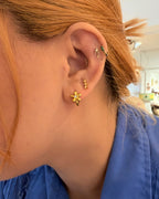 Floral Whisper Stainless Steel Earrings