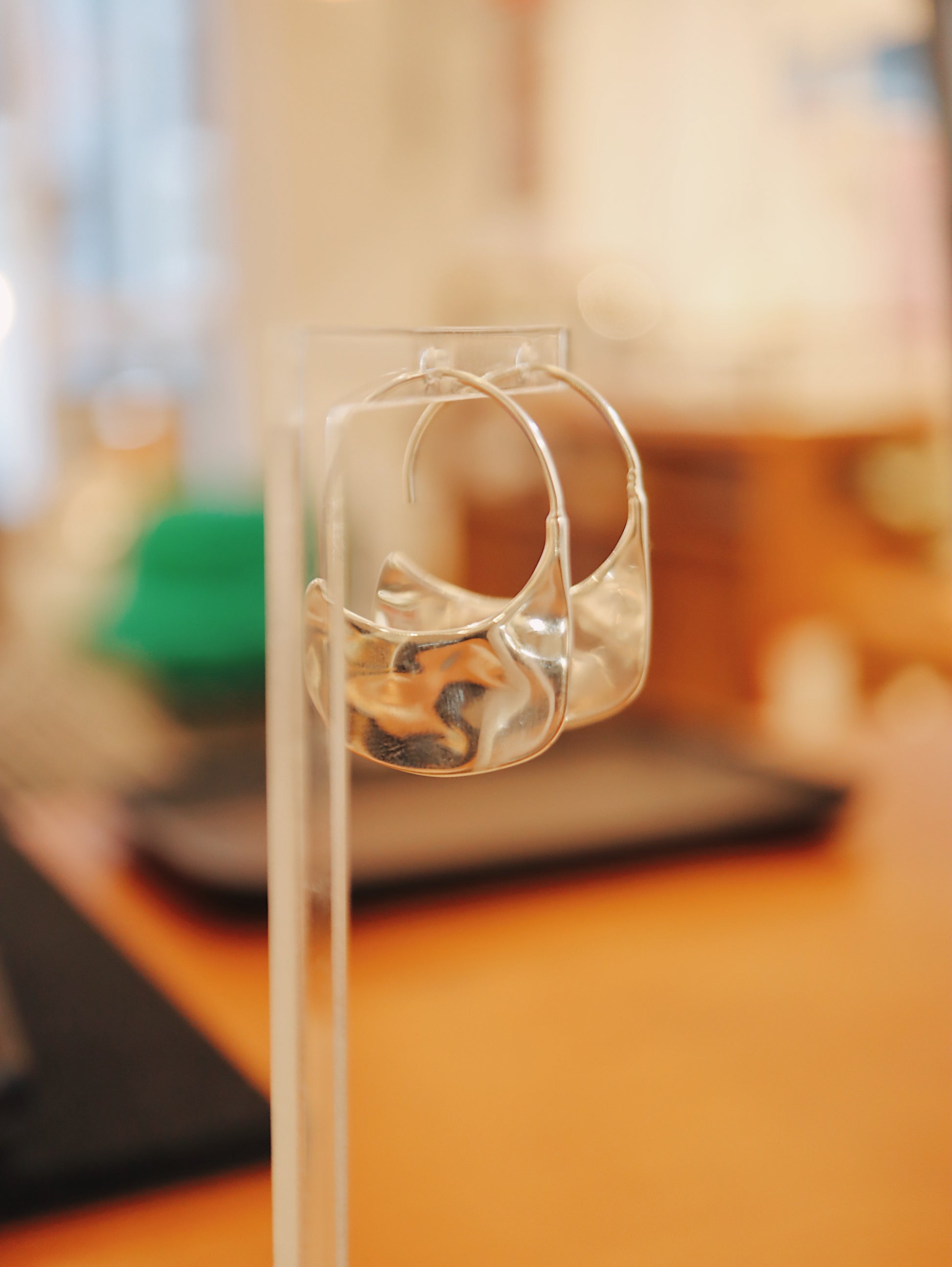 Flat 925 Silver Hook Earrings
