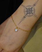 Aura Heart Chain 925 silver Bracelet