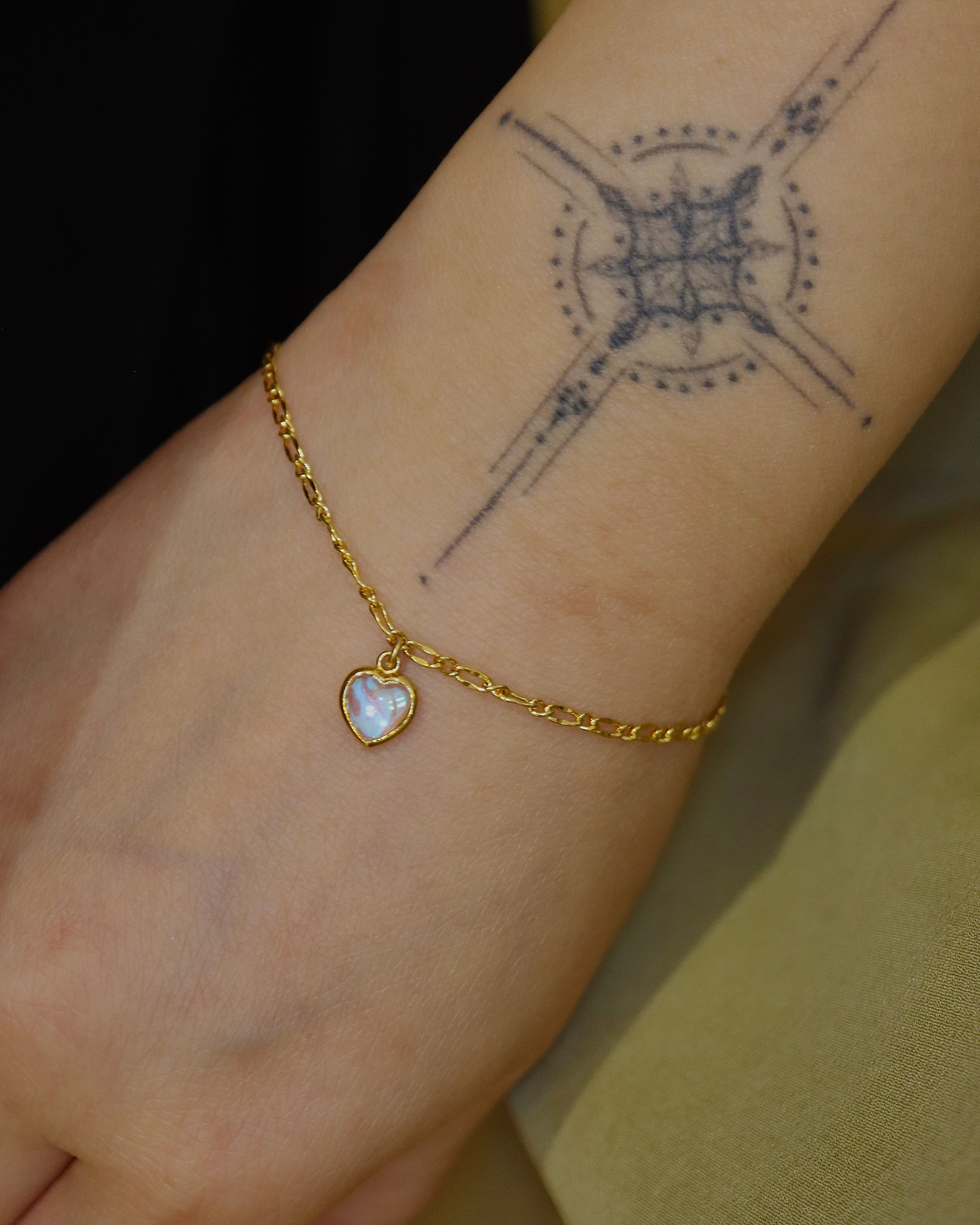 Aura Heart Chain 925 silver Bracelet