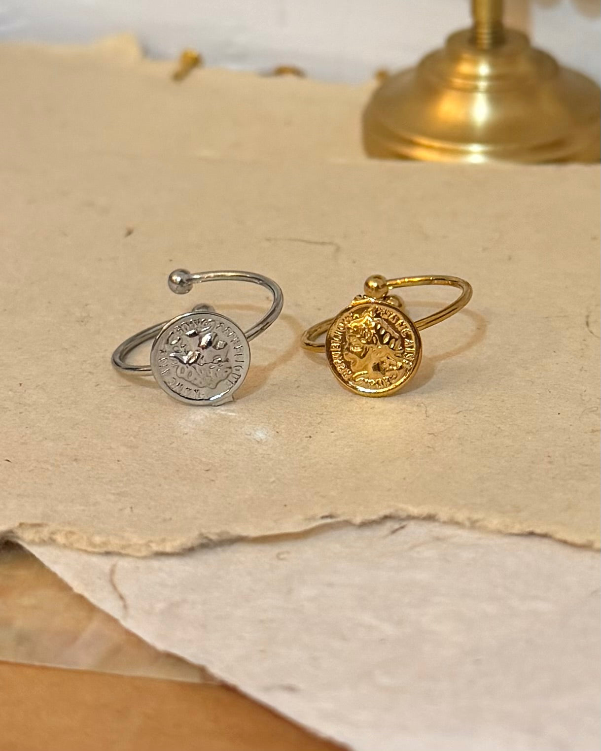 Coin stainless steel ring