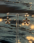 Drop floral surgical steel earrings piercing (barbell)