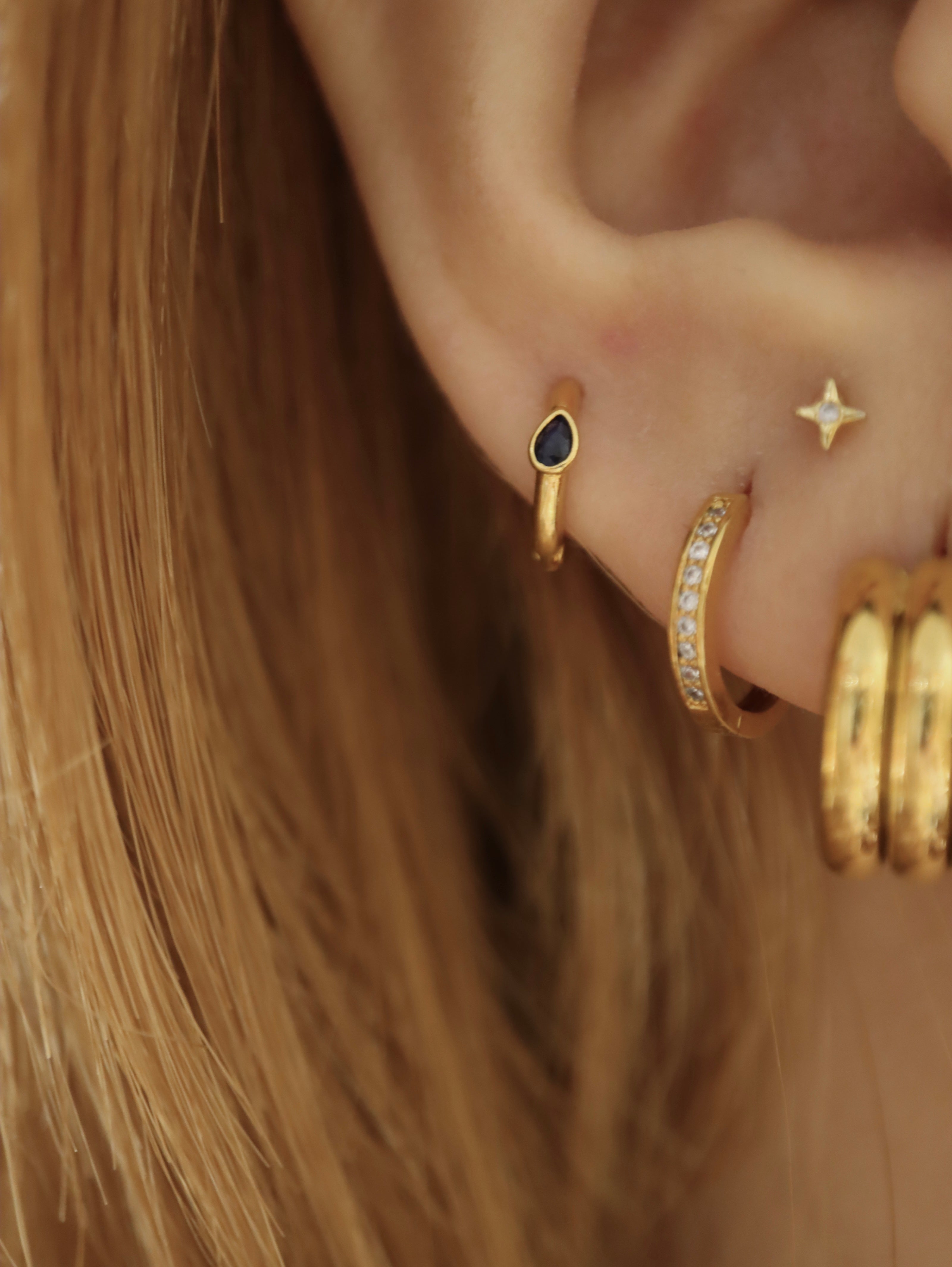 Stainless steel flat earrings