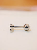 Triple cz surgical steel stud earring