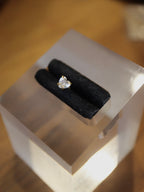 Heart cz 925 silver stud piercing earring (1pc)