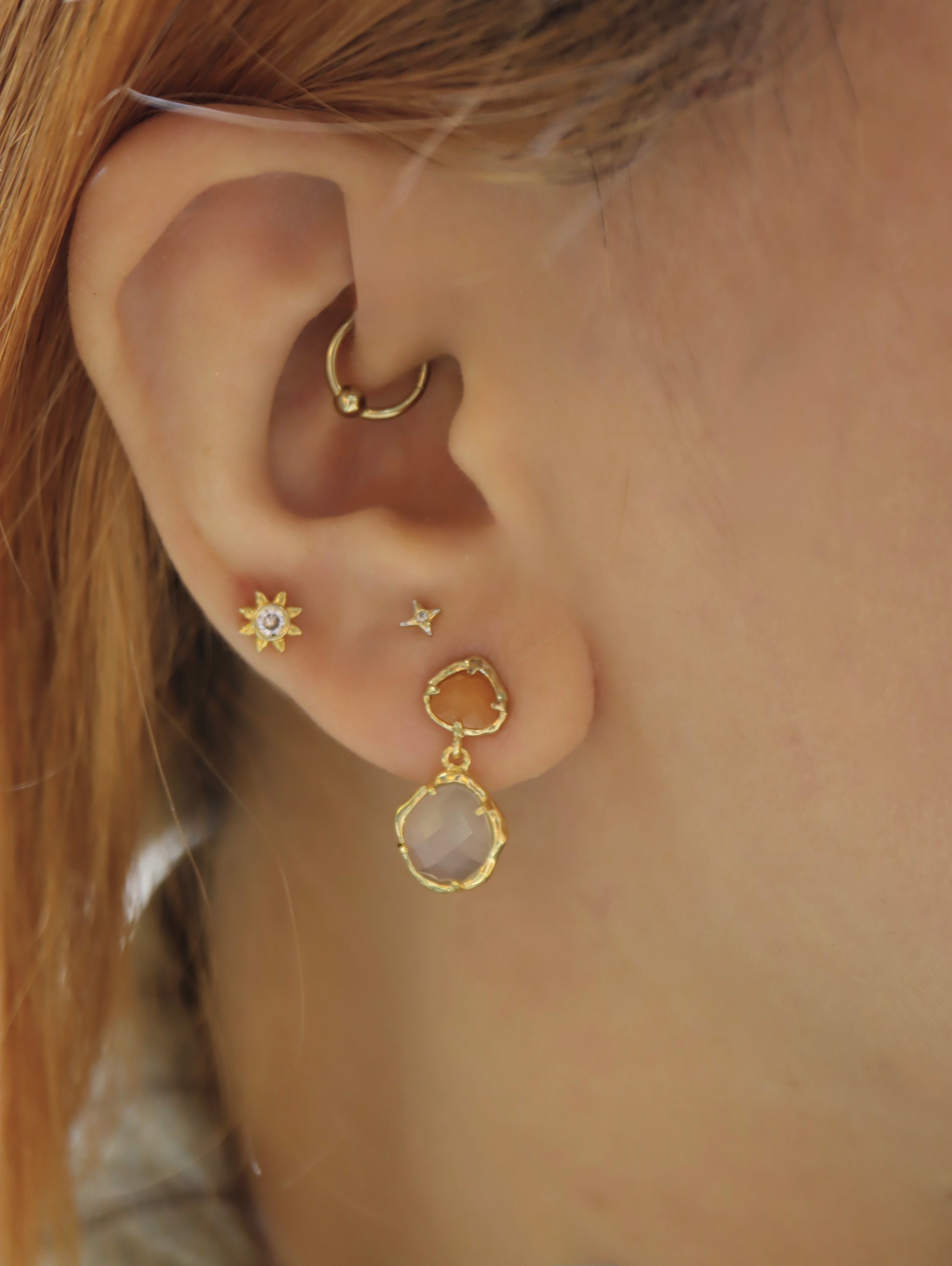 Double Gemstone earrings