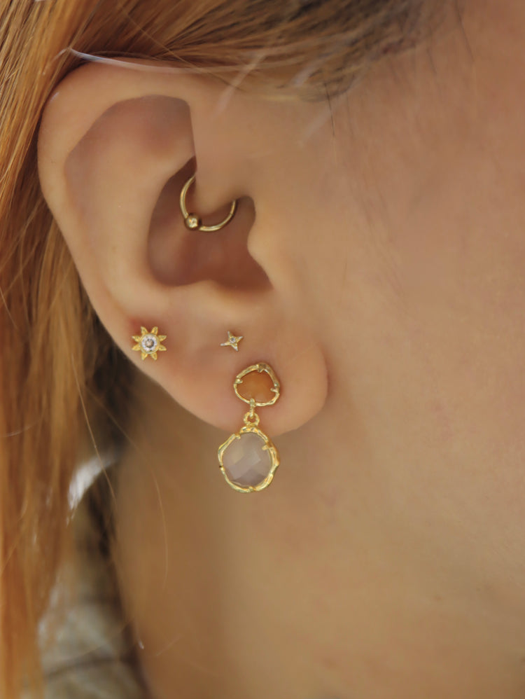 Double Gemstone earrings