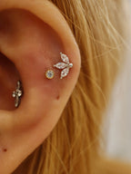 Lyra cz stud piercing 925 silver earring (1pc)