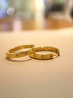 Celestial Starburst Hoop Earrings