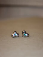 Heart stud stainless steel earrings