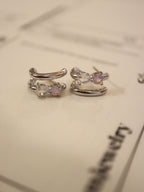 Double wrap cz earrings