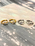 Star hoop stainless steel earrings