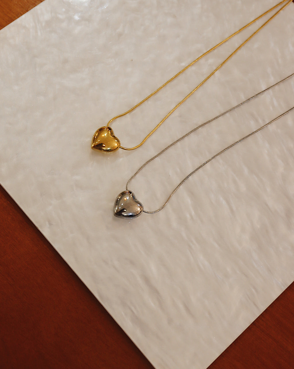 Heart stainless steel waterproof necklace