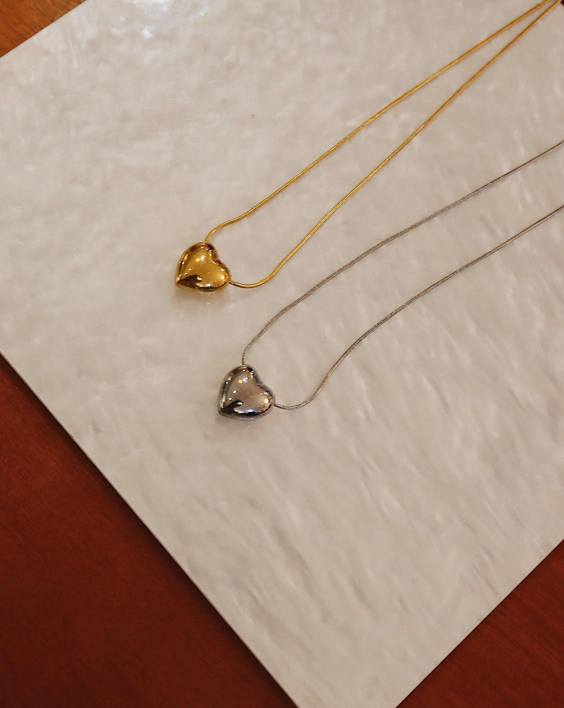 Heart stainless steel waterproof necklace