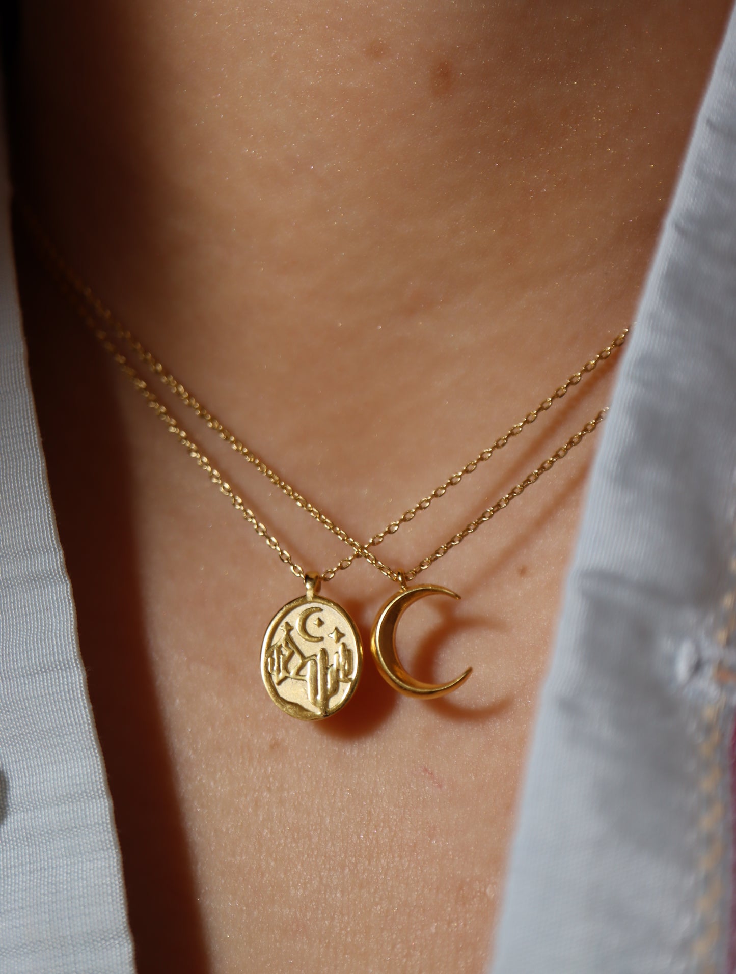 Oval coin necklace 🌙🌵