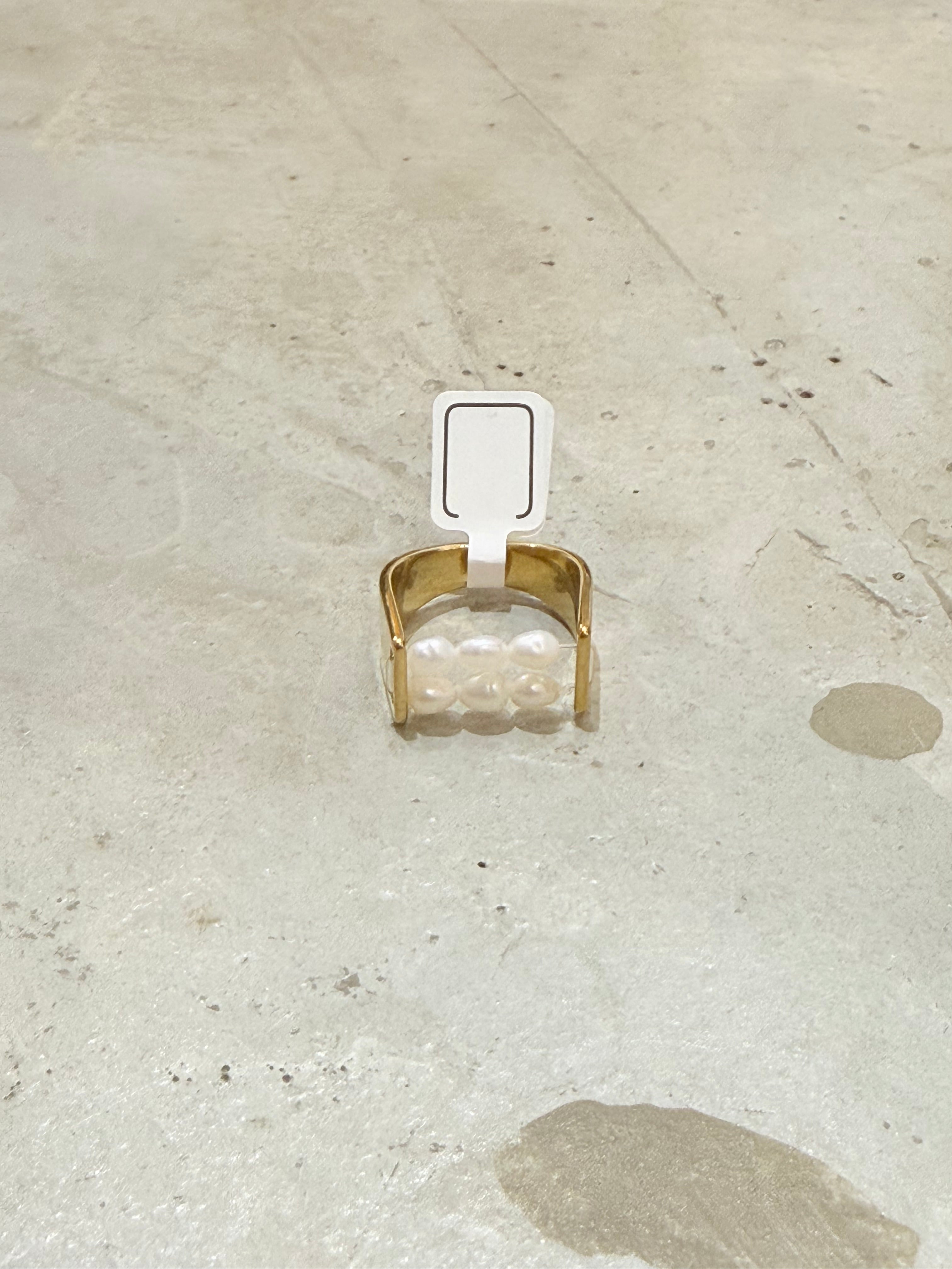 6pearl stainless steel ring