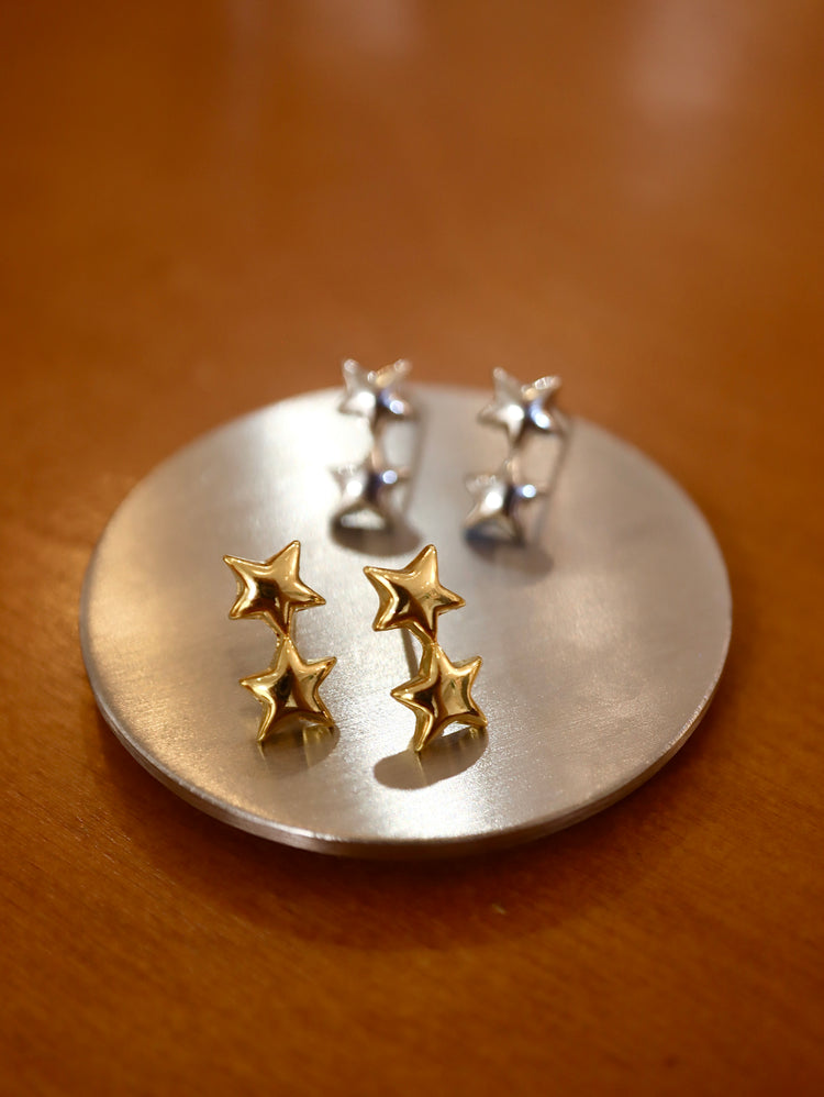 Double star earrings