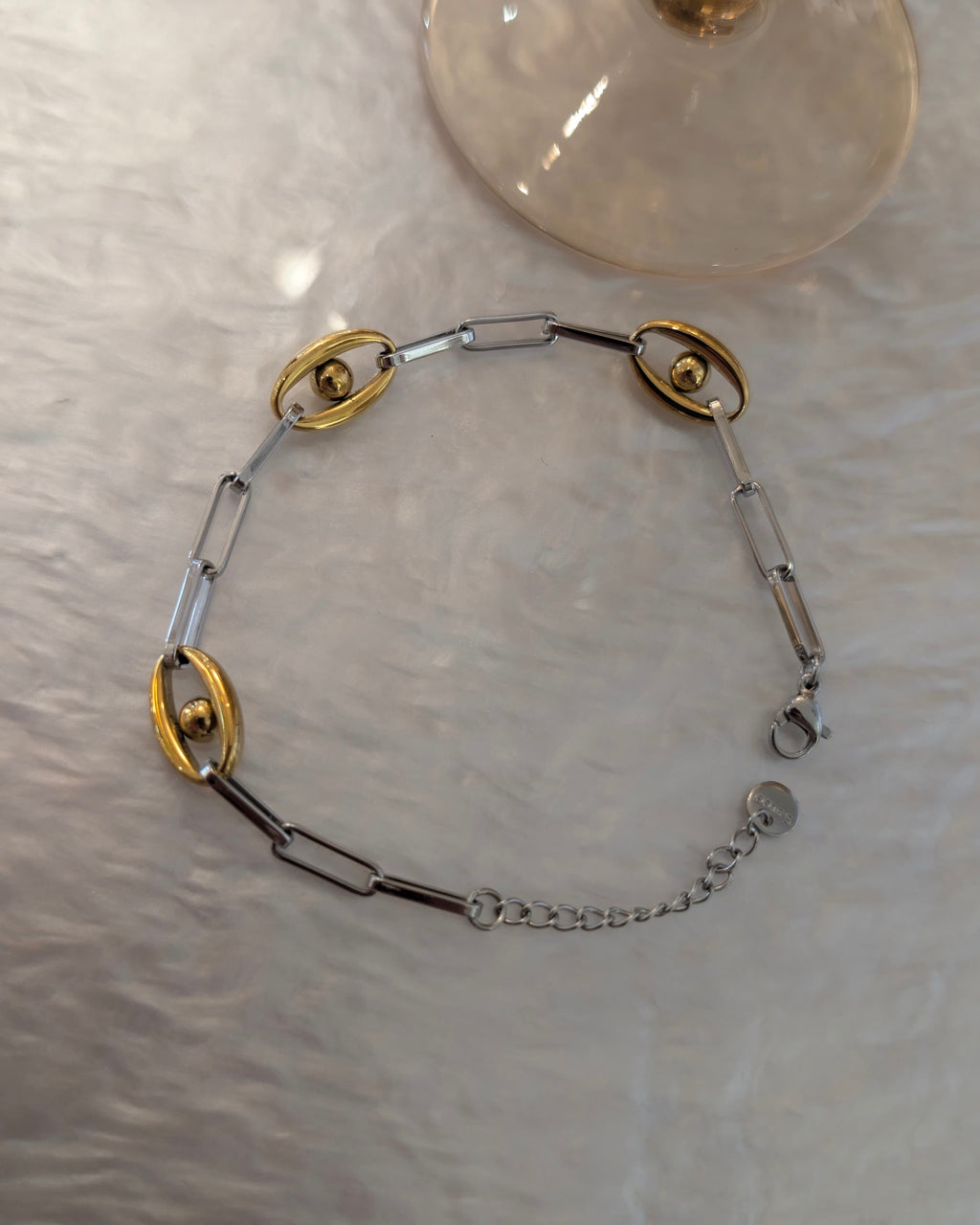 Mix tone stainless steel bracelet