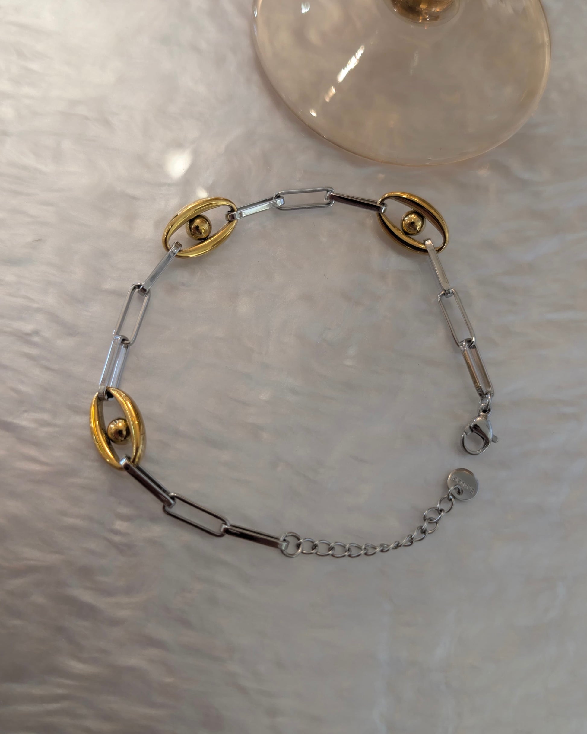 Mix tone stainless steel bracelet